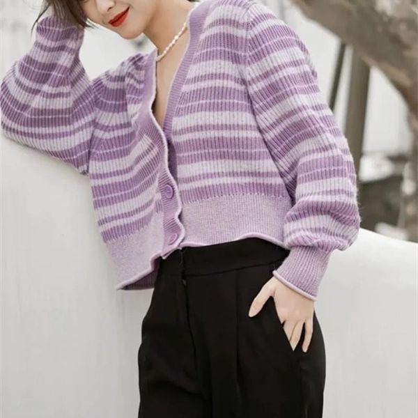 women's knits & tees spring 2021 women v-neck knit cardiganlladies knitwear long sleeve single breasted stripes loose female sweater j, White
women's knits & tees spring 2021 women v-neck knit cardiganlladies knitwear long sleeve single breasted stripes loose female sweater j, White