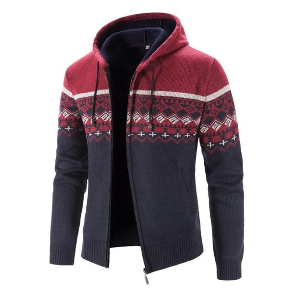 men's sweaters cardigan stripe winter warm mens long sleeve thick knitted hooded sweater casual lined gradient jacket, White;black
men's sweaters cardigan stripe winter warm mens long sleeve thick knitted hooded sweater casual lined gradient jacket, White;black