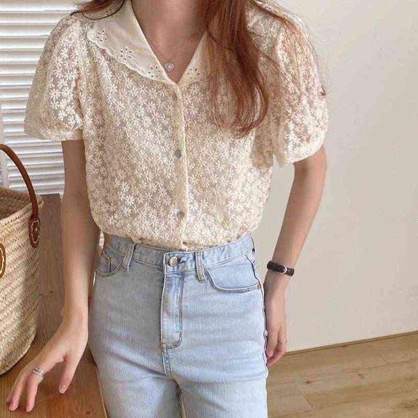elegant blouses women shirt woman fashion korean style short sleeve lapel solid hollow out lace blusas, White
elegant blouses women shirt woman fashion korean style short sleeve lapel solid hollow out lace blusas, White
