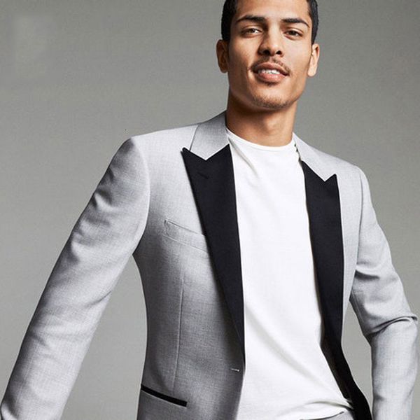 men's suits & blazers grey men for wedding suit pants black peaked lapel 2 pieces slim fit man jacket custom made groomsmen v, White;black
men's suits & blazers grey men for wedding suit pants black peaked lapel 2 pieces slim fit man jacket custom made groomsmen v, White;black