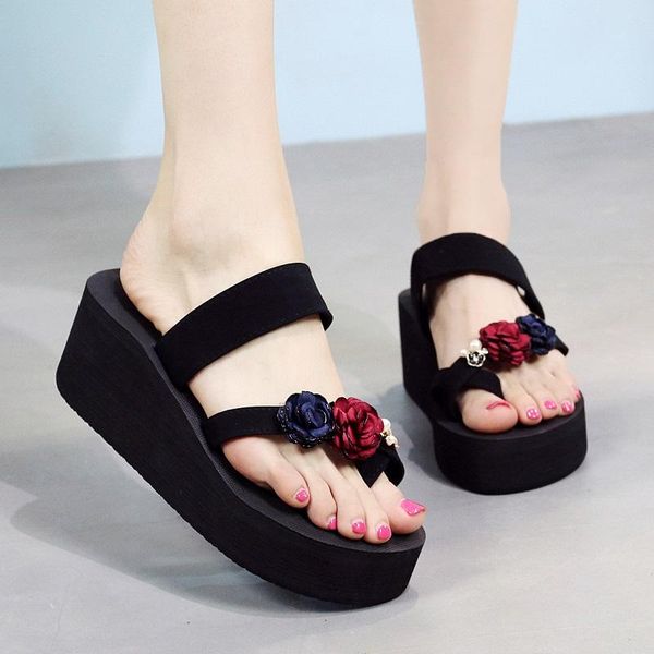sandals summer slippers female antiskid thick flat bottom flowers flip-flops han edition wedge beach shoes, fashionable joker, Black
sandals summer slippers female antiskid thick flat bottom flowers flip-flops han edition wedge beach shoes, fashionable joker, Black