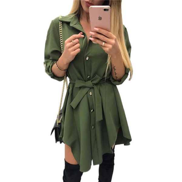 casual dresses irregular tie waist shirt dress women spring 2021 wrap long sleeve turn down collar army green red short mini sundresses, Black;gray
casual dresses irregular tie waist shirt dress women spring 2021 wrap long sleeve turn down collar army green red short mini sundresses, Black;gray