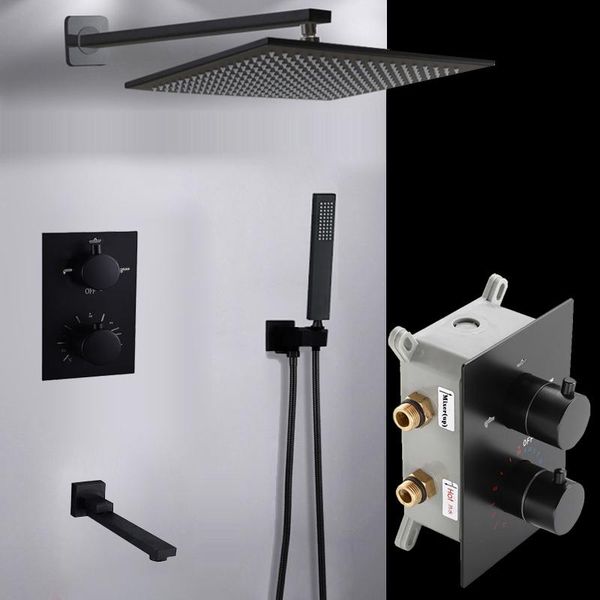 black concealed mounted mixerbrass wall box mixing valve switch constant temperature shower faucets thermostatic bathroom sets
black concealed mounted mixerbrass wall box mixing valve switch constant temperature shower faucets thermostatic bathroom sets