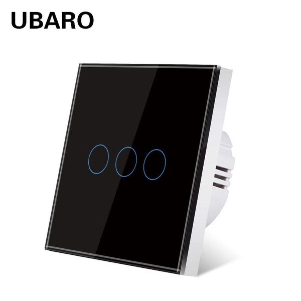 smart home control ubaro tempered crystal glass panel wall light touch switch power interrupteur sensor switches button 3 gang ac:100-240v
smart home control ubaro tempered crystal glass panel wall light touch switch power interrupteur sensor switches button 3 gang ac:100-240v