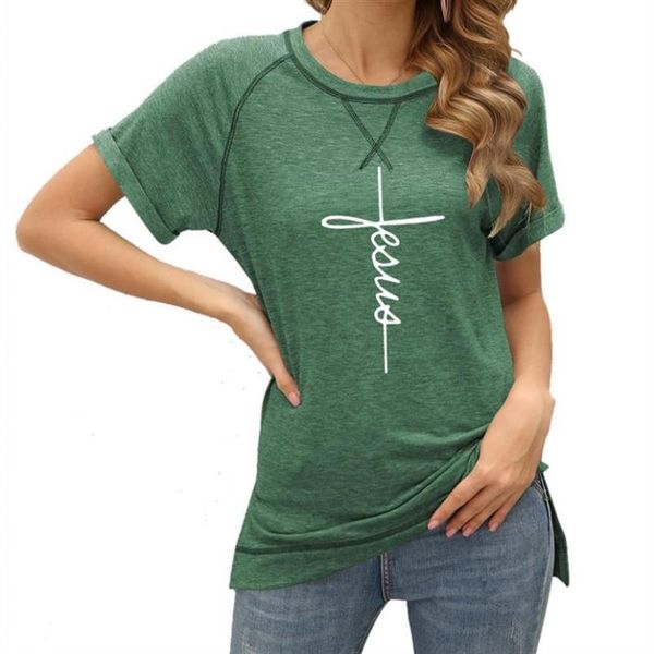 women's t-shirt women fashion jesus faith letters print colorblock crossover loose with short sleeves drop ship, White
women's t-shirt women fashion jesus faith letters print colorblock crossover loose with short sleeves drop ship, White