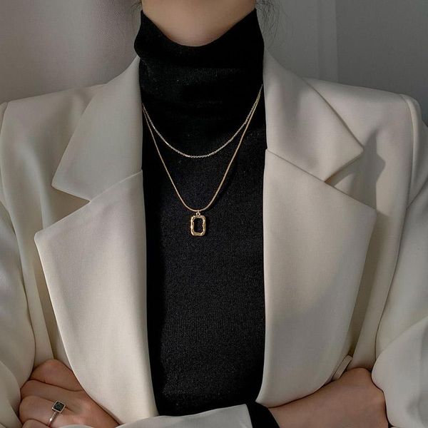 pendant necklaces hip hop geometric rectangular for women multi-layer chain choker clavicle chains necklace jewelry accessories, Silver
pendant necklaces hip hop geometric rectangular for women multi-layer chain choker clavicle chains necklace jewelry accessories, Silver