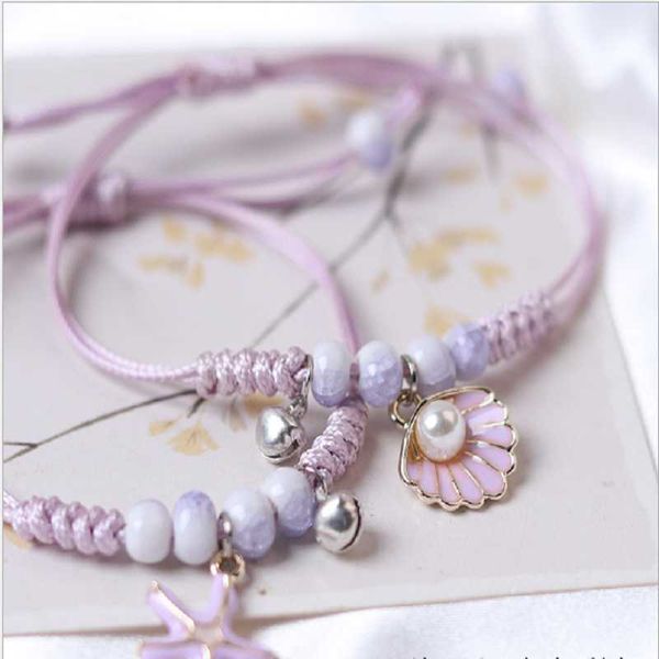 link, chain exquisite pearl jewelry lovers bracelet beautiful starfish hand woven rope girlfriends student gift accessories, Black 
link, chain exquisite pearl jewelry lovers bracelet beautiful starfish hand woven rope girlfriends student gift accessories, Black