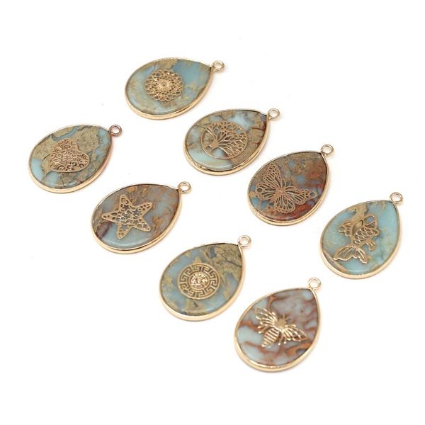 charms natural stone pendant drop shaped different patterns phnom penh for jewelry making diy bracelet necklace accessories, Bronze;silver
charms natural stone pendant drop shaped different patterns phnom penh for jewelry making diy bracelet necklace accessories, Bronze;silver