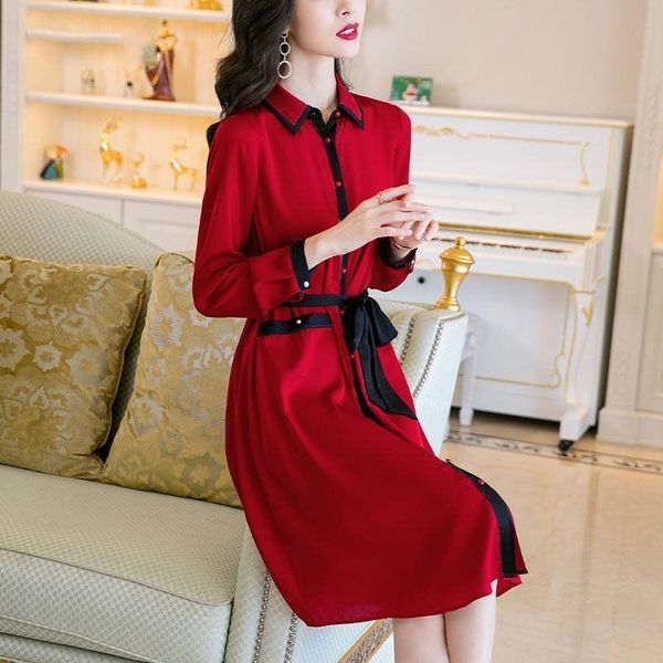 casual dresses 2021 autumn women long sleeve elegant female simple slim daily streetwear patchwork high waist dress w301, Black;gray
casual dresses 2021 autumn women long sleeve elegant female simple slim daily streetwear patchwork high waist dress w301, Black;gray
