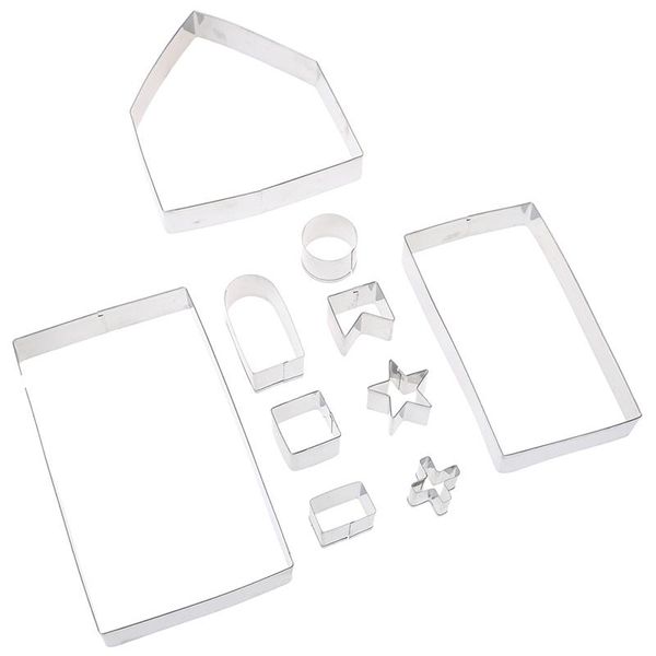 baking moulds 10pcs stainless steel 3d gingerbread house christmas scenario cookie cutters set biscuit mold fondant cutter bakeware tool
baking moulds 10pcs stainless steel 3d gingerbread house christmas scenario cookie cutters set biscuit mold fondant cutter bakeware tool