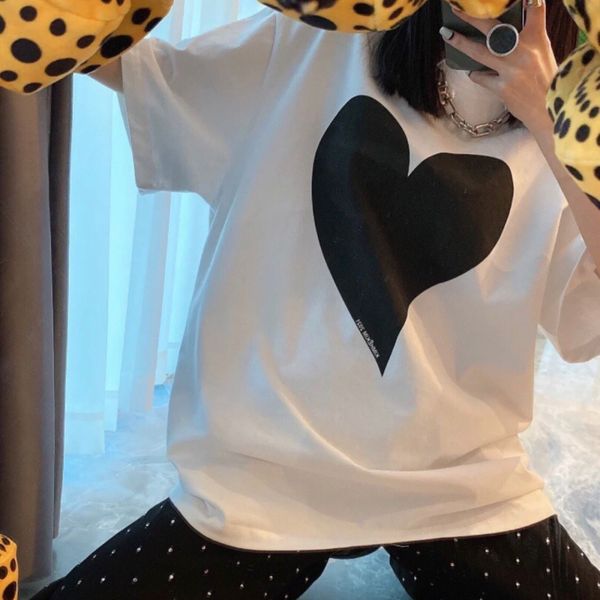 brand heart tracksuits 21s spring and summer new kim spade short sleeve t-shirt, Gray
brand heart tracksuits 21s spring and summer new kim spade short sleeve t-shirt, Gray