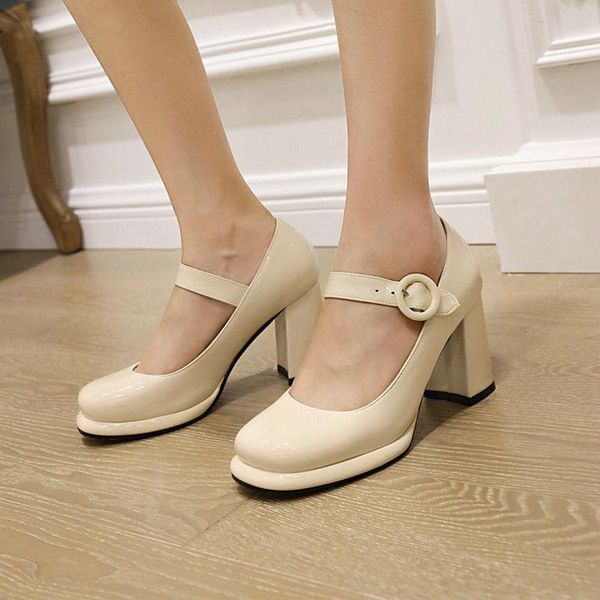 sianie tianie 2021 patent pu leather block high heels retro women shoes platform buckle strap mary janes pumps big size 46 47 48 dress, Black
sianie tianie 2021 patent pu leather block high heels retro women shoes platform buckle strap mary janes pumps big size 46 47 48 dress, Black