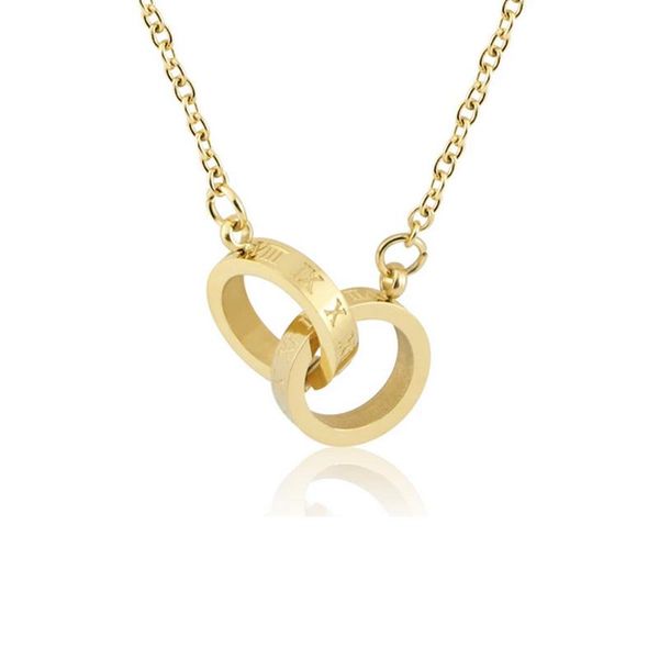 chains fashion roman numeral double circle interlocking woman necklace for women jewelry wholesale, Silver
chains fashion roman numeral double circle interlocking woman necklace for women jewelry wholesale, Silver