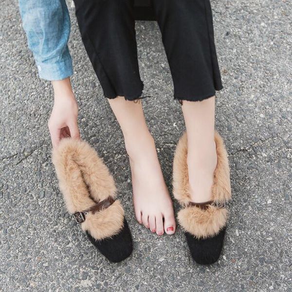 dress shoes autumn winter women flat shoes rabbit fur single woman fashion square toe slip on casual flock warm h11p, Black
dress shoes autumn winter women flat shoes rabbit fur single woman fashion square toe slip on casual flock warm h11p, Black