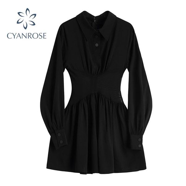 casual dresses korean simplicity style temperament short dress 2021 autumn black slim-waist long sleeve vintage shirt female, Black;gray
casual dresses korean simplicity style temperament short dress 2021 autumn black slim-waist long sleeve vintage shirt female, Black;gray