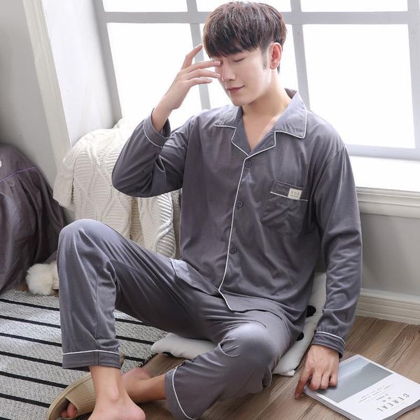 Men's Sleepwear long sleeve cotton pajamas, striped casual family clothing M45X, Black;brown
Men's Sleepwear long sleeve cotton pajamas, striped casual family clothing M45X, Black;brown