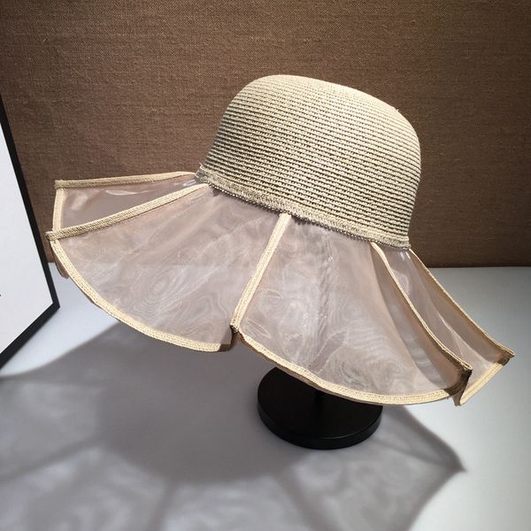 lace fisherman's hat women's thin designer fashion metal pendant summer organza air sunscreen, Yellow
lace fisherman's hat women's thin designer fashion metal pendant summer organza air sunscreen, Yellow