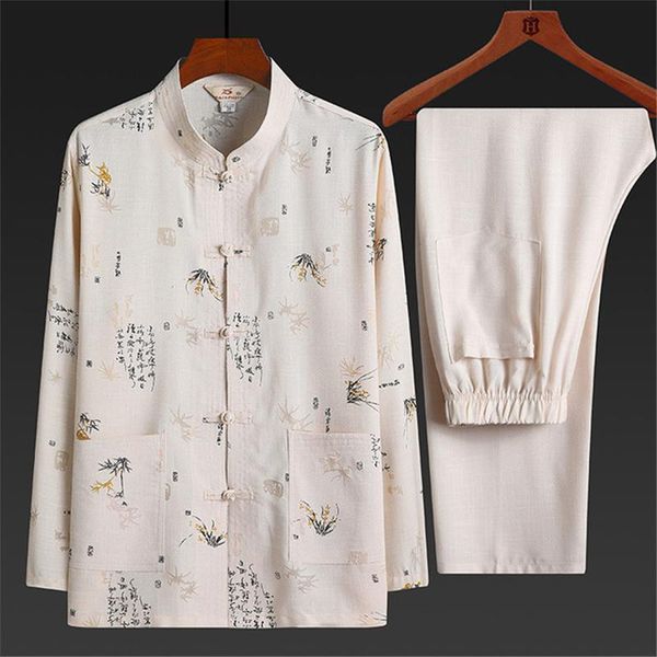 men's tracksuits chinese style tang suit men cotton and linen long-sleeved handmade buttons male clothes with pockets uniform, Gray
men's tracksuits chinese style tang suit men cotton and linen long-sleeved handmade buttons male clothes with pockets uniform, Gray