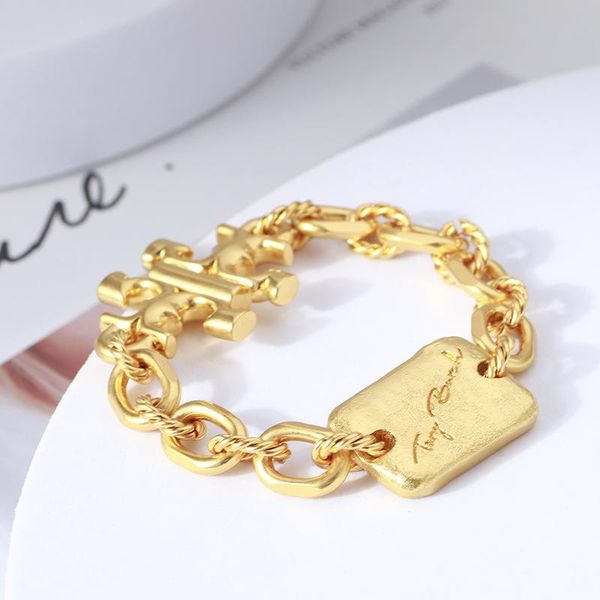 charm bracelets european and american square brand matte thick chain bracelet, Golden;silver
charm bracelets european and american square brand matte thick chain bracelet, Golden;silver