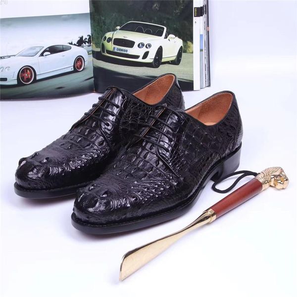 business style genuine crocodile skin men's dress shoes authentic real true alligator leather male black lace-up for suits
business style genuine crocodile skin men's dress shoes authentic real true alligator leather male black lace-up for suits