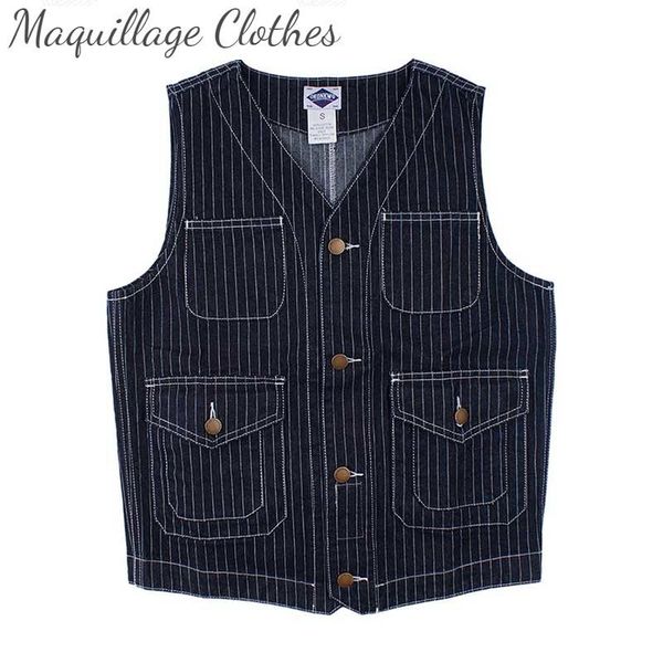 fashion men striped vintage denim vest multi pockets motorcycle waistcoats for male sleeves jeans jackets size s-xxl men's vests, Black;white
fashion men striped vintage denim vest multi pockets motorcycle waistcoats for male sleeves jeans jackets size s-xxl men's vests, Black;white