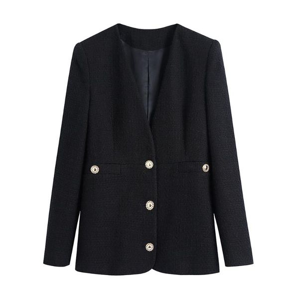 women's suits & blazers fashion jacket women 2021 v neck long sleeve tweed blazer single breasted slit pockets elegant office suit jack, White;black
women's suits & blazers fashion jacket women 2021 v neck long sleeve tweed blazer single breasted slit pockets elegant office suit jack, White;black