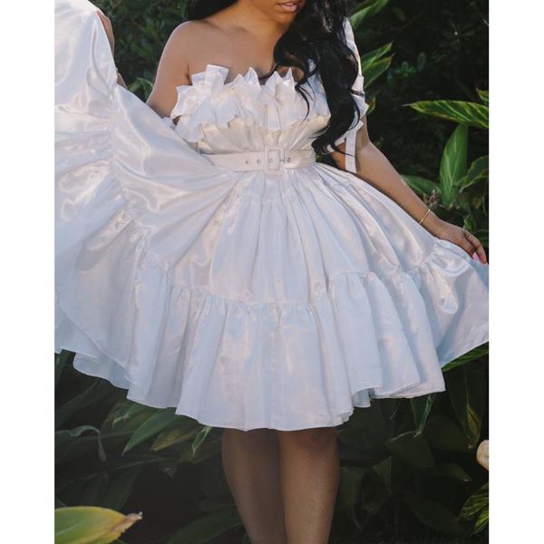 party dresses white elegant short sleeveless ruffles pleated a-line women homecoming cocktail gowns plus size custom, White;black
party dresses white elegant short sleeveless ruffles pleated a-line women homecoming cocktail gowns plus size custom, White;black
