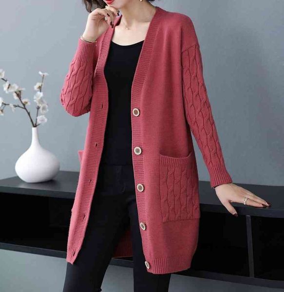 women's knits & tees 2021 autumn women vintage sweater v neck solid loose knitwear outerwear single breasted casual knitted cardig, White
women's knits & tees 2021 autumn women vintage sweater v neck solid loose knitwear outerwear single breasted casual knitted cardig, White
