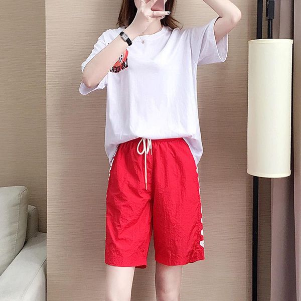 crop women's tracksuit 2021 summer cotton suit female young age fashion shorts leisure sports two piece set dress, White
crop women's tracksuit 2021 summer cotton suit female young age fashion shorts leisure sports two piece set dress, White