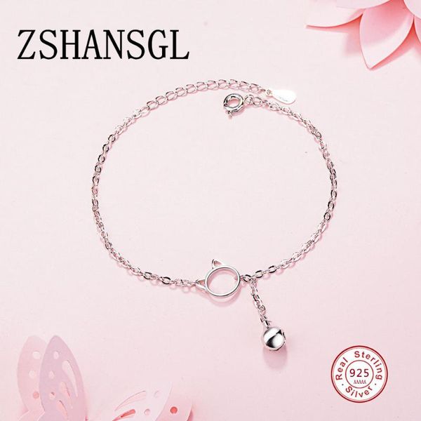 simple style 925 sterling silver cute cat & small bell link chain bracelets bangles for women jewelry dainty gift bijoux bangle, Black
simple style 925 sterling silver cute cat & small bell link chain bracelets bangles for women jewelry dainty gift bijoux bangle, Black