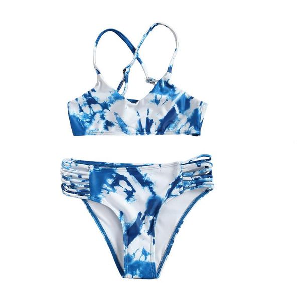 pcs girls bathing suits color block u-shaped neck bikini with criss-cross spaghetti strap + swimming bottoms swimwear one-pieces, Black 
pcs girls bathing suits color block u-shaped neck bikini with criss-cross spaghetti strap + swimming bottoms swimwear one-pieces, Black