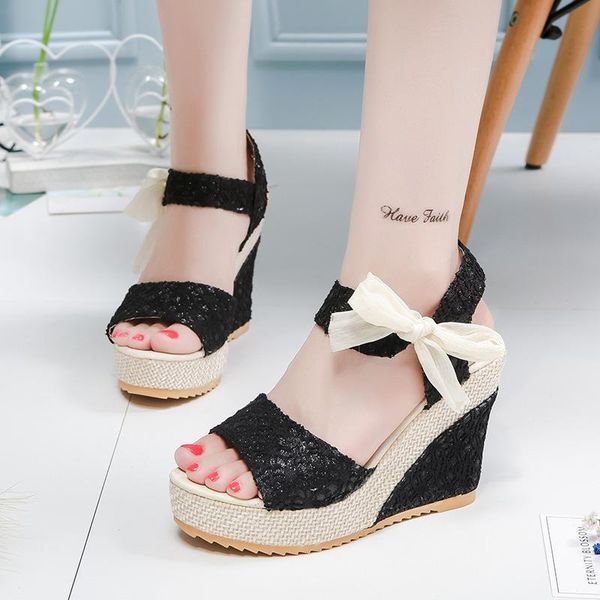 sandals ins lace leisure women wedges heeled shoes 2021 summer party platform high heels woman, Black
sandals ins lace leisure women wedges heeled shoes 2021 summer party platform high heels woman, Black