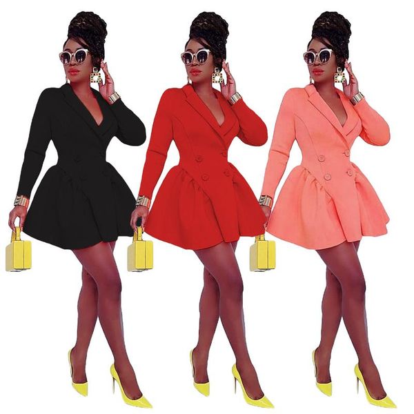 casual dresses 30m7460 autumn winter women fashion solid irregular shirring of suit collar dress vestidos plus size, Black;gray
casual dresses 30m7460 autumn winter women fashion solid irregular shirring of suit collar dress vestidos plus size, Black;gray