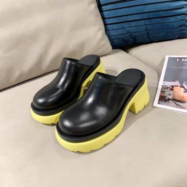 designer women half slippers 100% leather cowhide thick heels slides woman shoe fashion beach lazy baotou sandals high heeled, Black
designer women half slippers 100% leather cowhide thick heels slides woman shoe fashion beach lazy baotou sandals high heeled, Black