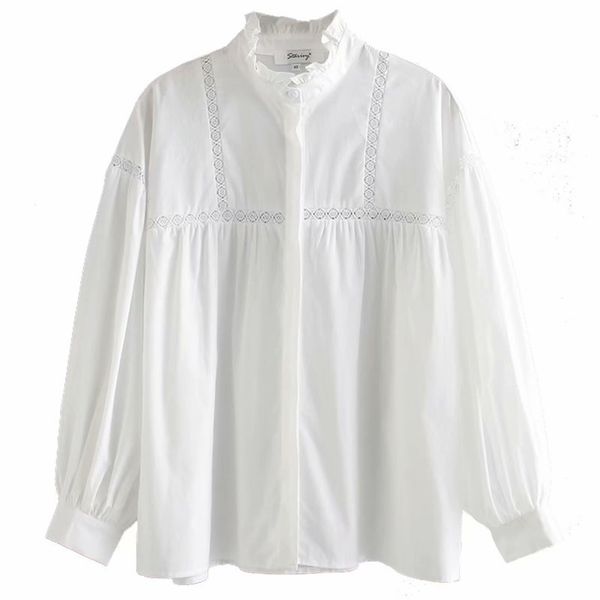 loose wood ear lace long-sleeved shirt office lady retro women casual long sleeve 210524, White
loose wood ear lace long-sleeved shirt office lady retro women casual long sleeve 210524, White