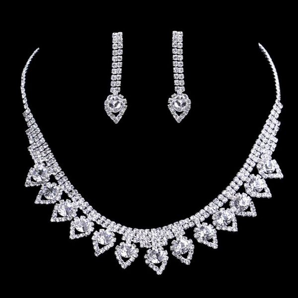 earrings & necklace ty467 korea crystal set water drop tassel bride earring chain wedding high-end jewelry, Silver
earrings & necklace ty467 korea crystal set water drop tassel bride earring chain wedding high-end jewelry, Silver