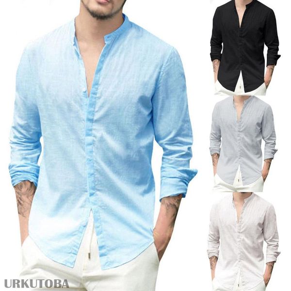 men's casual shirts men shirt long sleeve solid cotton linen v-neck chinese style summer beach top, White;black
men's casual shirts men shirt long sleeve solid cotton linen v-neck chinese style summer beach top, White;black