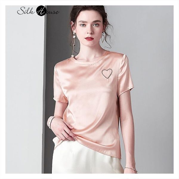 women's t-shirt heavyweight silk short-sleeved commuter shirt 2021 fashion style, White
women's t-shirt heavyweight silk short-sleeved commuter shirt 2021 fashion style, White