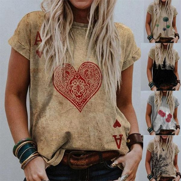 women's t-shirt 2021 summer women fashion creative printing o-neck loose t-shirts ladies casual short sleeve cotton tees streetwear, White
women's t-shirt 2021 summer women fashion creative printing o-neck loose t-shirts ladies casual short sleeve cotton tees streetwear, White