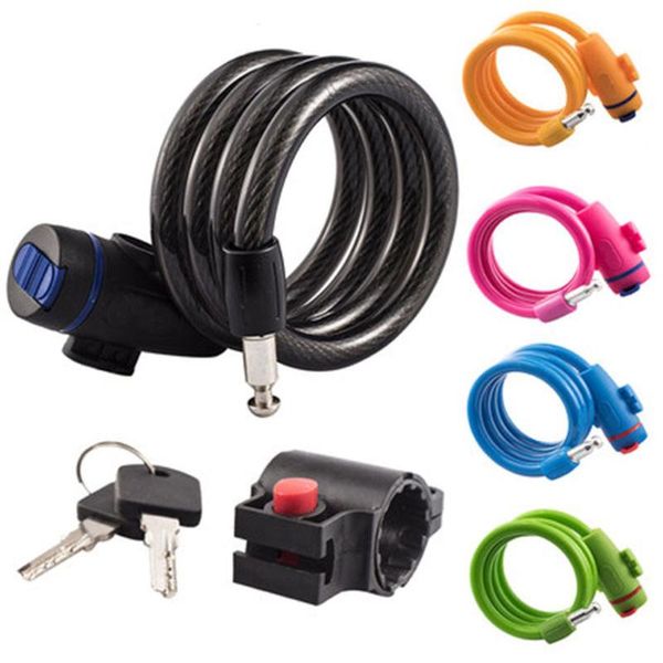 bike locks lock cable basic self coiling resettable combination with mounting bracket
bike locks lock cable basic self coiling resettable combination with mounting bracket