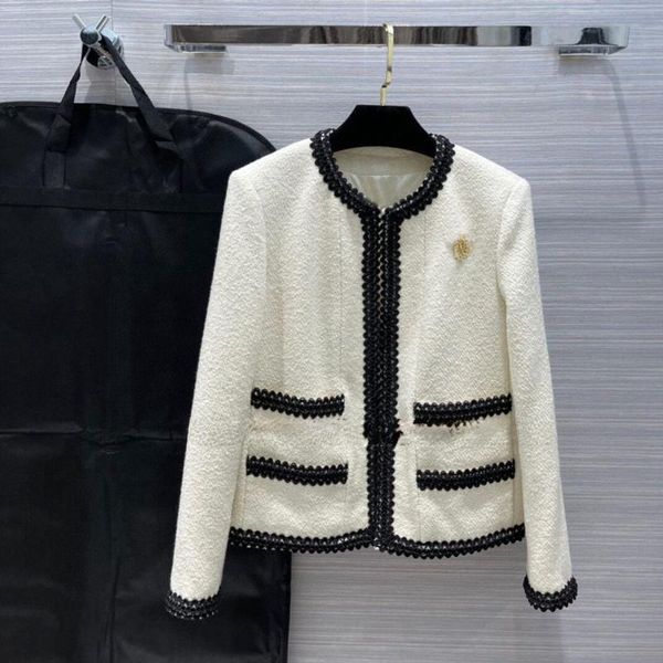 women's wool & blends 62% tweed jackets women 2021 spring o-neck long sleeve silk lining coat high-end runway patchwork slim ja, Black
women's wool & blends 62% tweed jackets women 2021 spring o-neck long sleeve silk lining coat high-end runway patchwork slim ja, Black