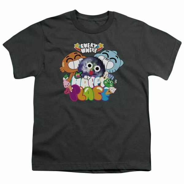 The Amazing World of Gumball Happy Place Kids Youth T Shirt Licensed Charcoal, White;black
The Amazing World of Gumball Happy Place Kids Youth T Shirt Licensed Charcoal, White;black