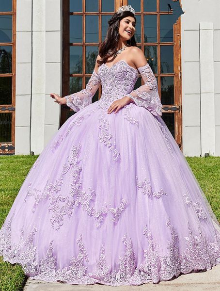 off shoulder long sleeves lace quinceanera dresses beaded appliques sweep train lace-up back sweet 16 prom gowns, Blue;red
off shoulder long sleeves lace quinceanera dresses beaded appliques sweep train lace-up back sweet 16 prom gowns, Blue;red