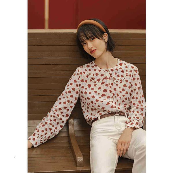women's blouses & shirts blouses spring autumn artsy style double doll collar lucky weed print long sleeve blouse da5f, White
women's blouses & shirts blouses spring autumn artsy style double doll collar lucky weed print long sleeve blouse da5f, White