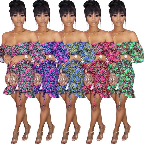 casual dresses women summer mini dress fashion floral print full sleeve ruffles bodycon bandage party night club street vestidos gl1350, Black;gray
casual dresses women summer mini dress fashion floral print full sleeve ruffles bodycon bandage party night club street vestidos gl1350, Black;gray