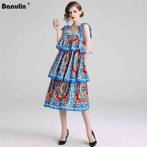 banulin runway summer tiered ruffles cake dress women's elegant painted pottery print vacation party bow spaghetti strap 210603, Black;gray
banulin runway summer tiered ruffles cake dress women's elegant painted pottery print vacation party bow spaghetti strap 210603, Black;gray
