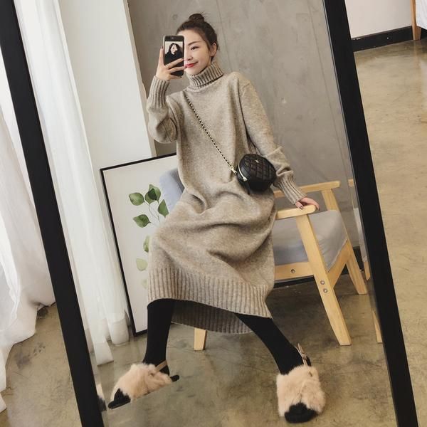 casual dresses whcw cgdsr sweater dress women warm autumn pollover solid woman jumper thick knitted 2021 winter korean style, Black;gray
casual dresses whcw cgdsr sweater dress women warm autumn pollover solid woman jumper thick knitted 2021 winter korean style, Black;gray