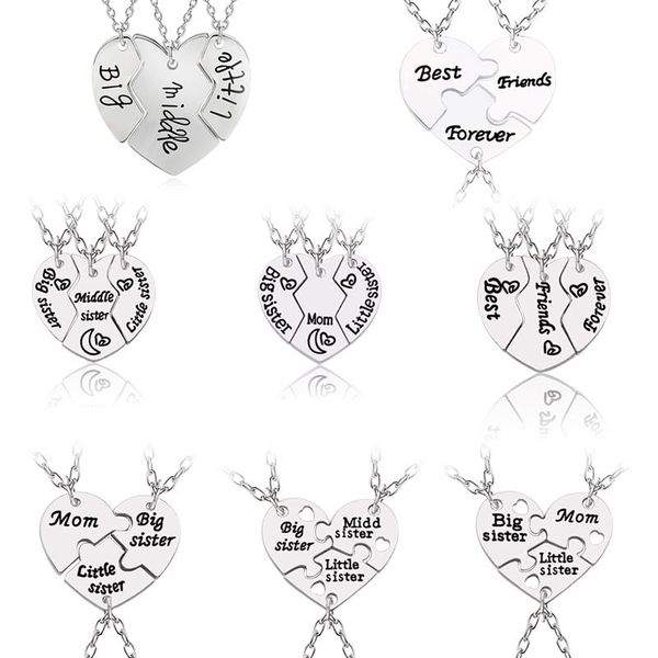 pendant necklaces bbf 3pcs/set broken love heart necklace big sister mom little sisters family necklaces&pendants for women drop, Silver
pendant necklaces bbf 3pcs/set broken love heart necklace big sister mom little sisters family necklaces&pendants for women drop, Silver