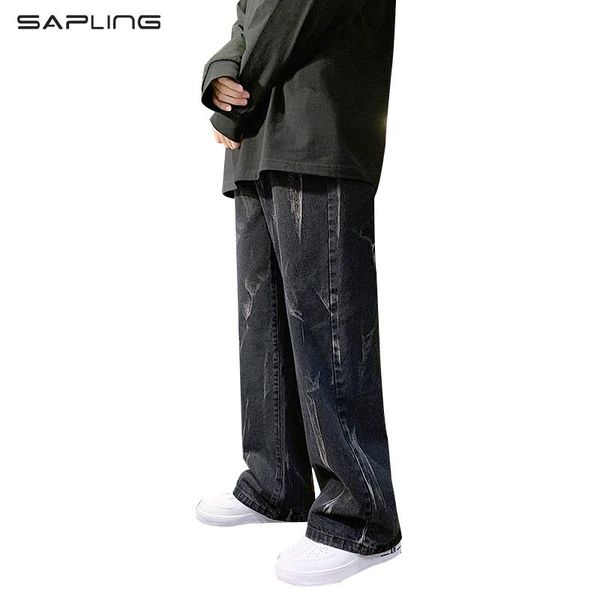 men's jeans loose wide leg straight pants men denim trouser japan style trend fashion casual male clothing drop, Blue
men's jeans loose wide leg straight pants men denim trouser japan style trend fashion casual male clothing drop, Blue
