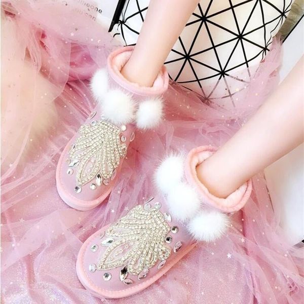 boots 2021winter handmade rhinestone leather short tube snow female korean version of the wild hair ball cotton1, Black
boots 2021winter handmade rhinestone leather short tube snow female korean version of the wild hair ball cotton1, Black